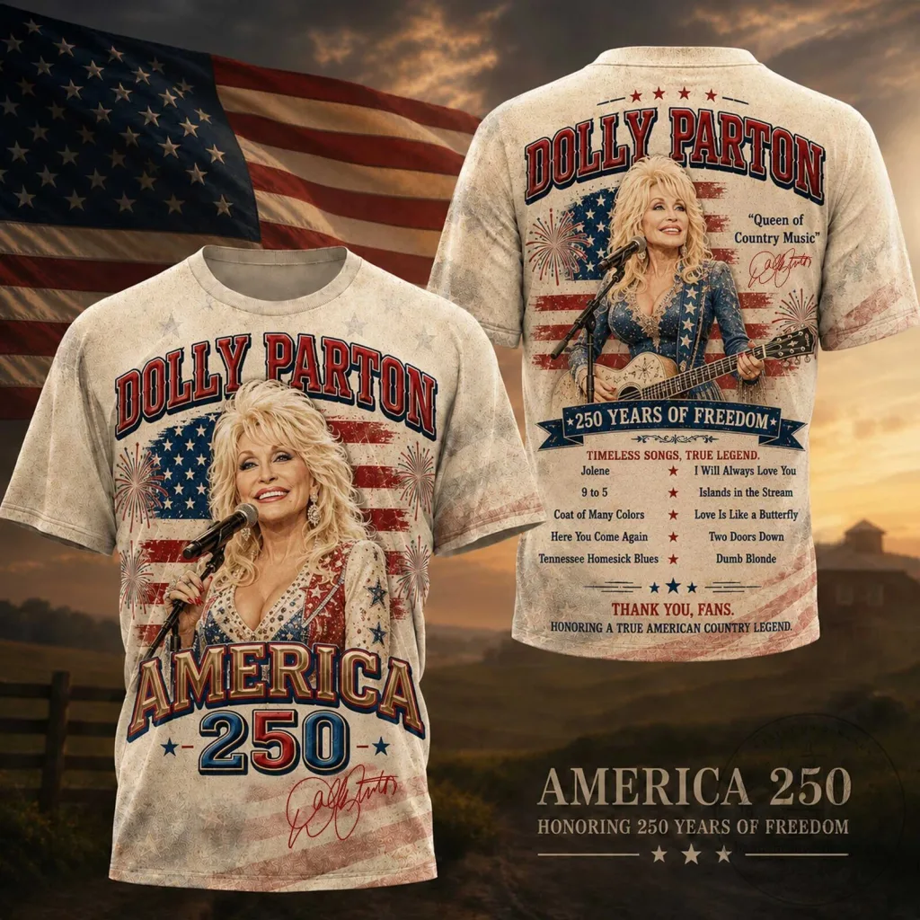 Dolly Parton Patriotic Flag and Fireworks Country Music T-Shirt Dolly Parton Patriotic Flag and Fireworks Country Music T-Shirt