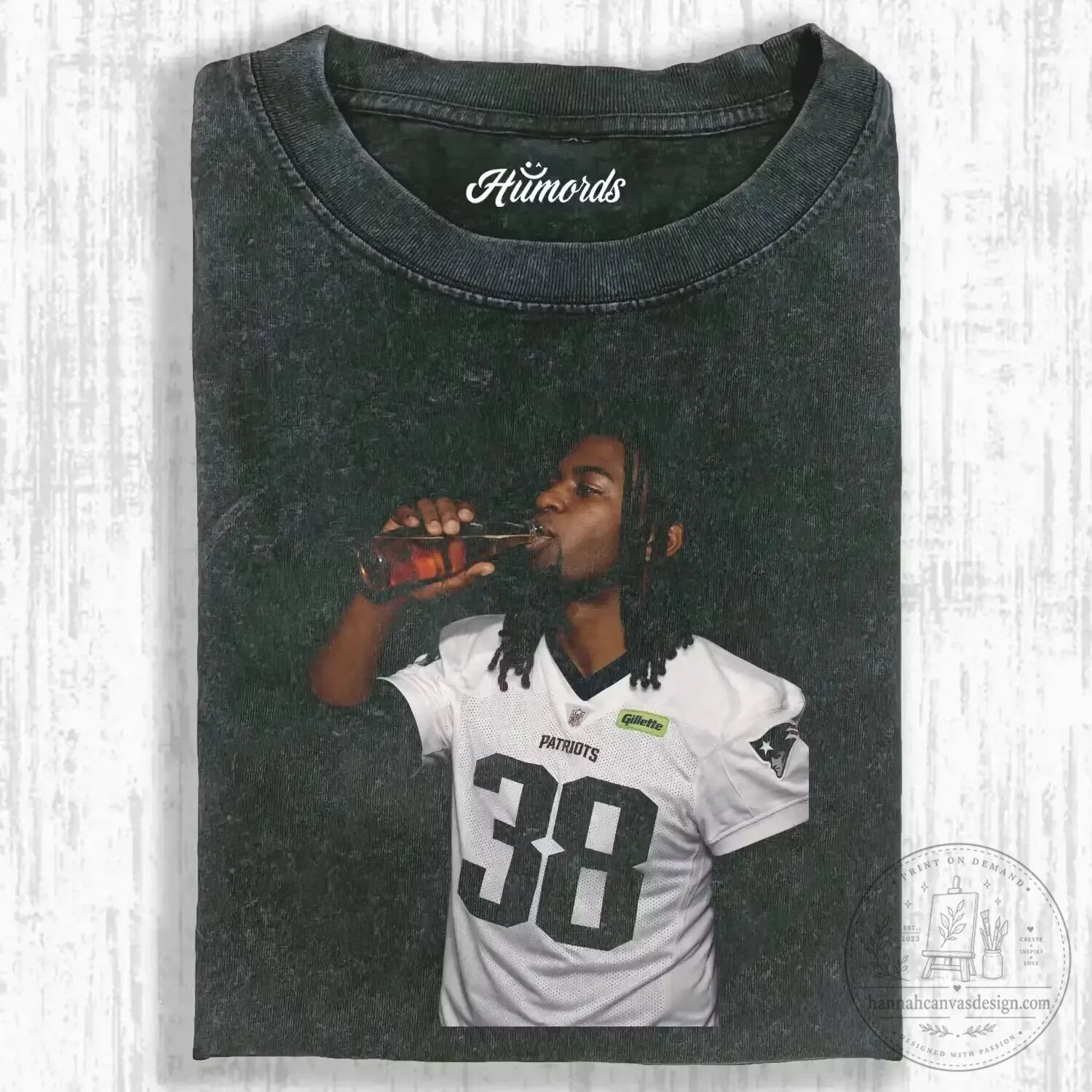 Rhamondre Stevenson New England Patriots Number 38 Football T-Shirt