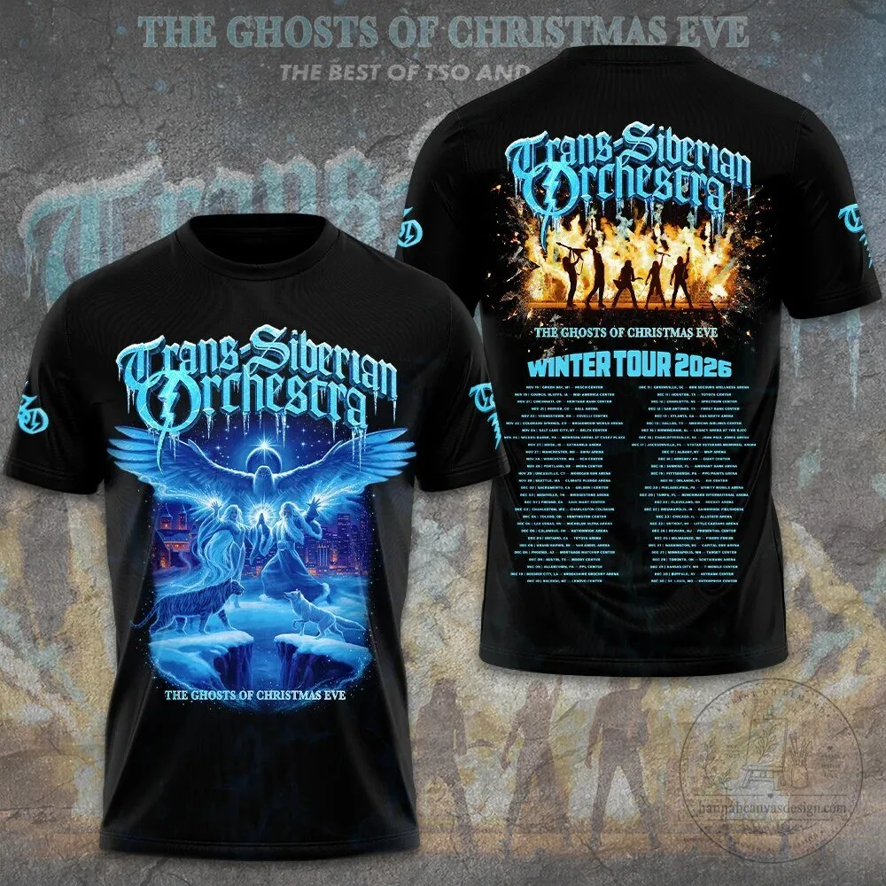 Winter Tour 2026 T-Shirt for The Ghosts of Christmas Eve by Trans-Siberian Orchestra