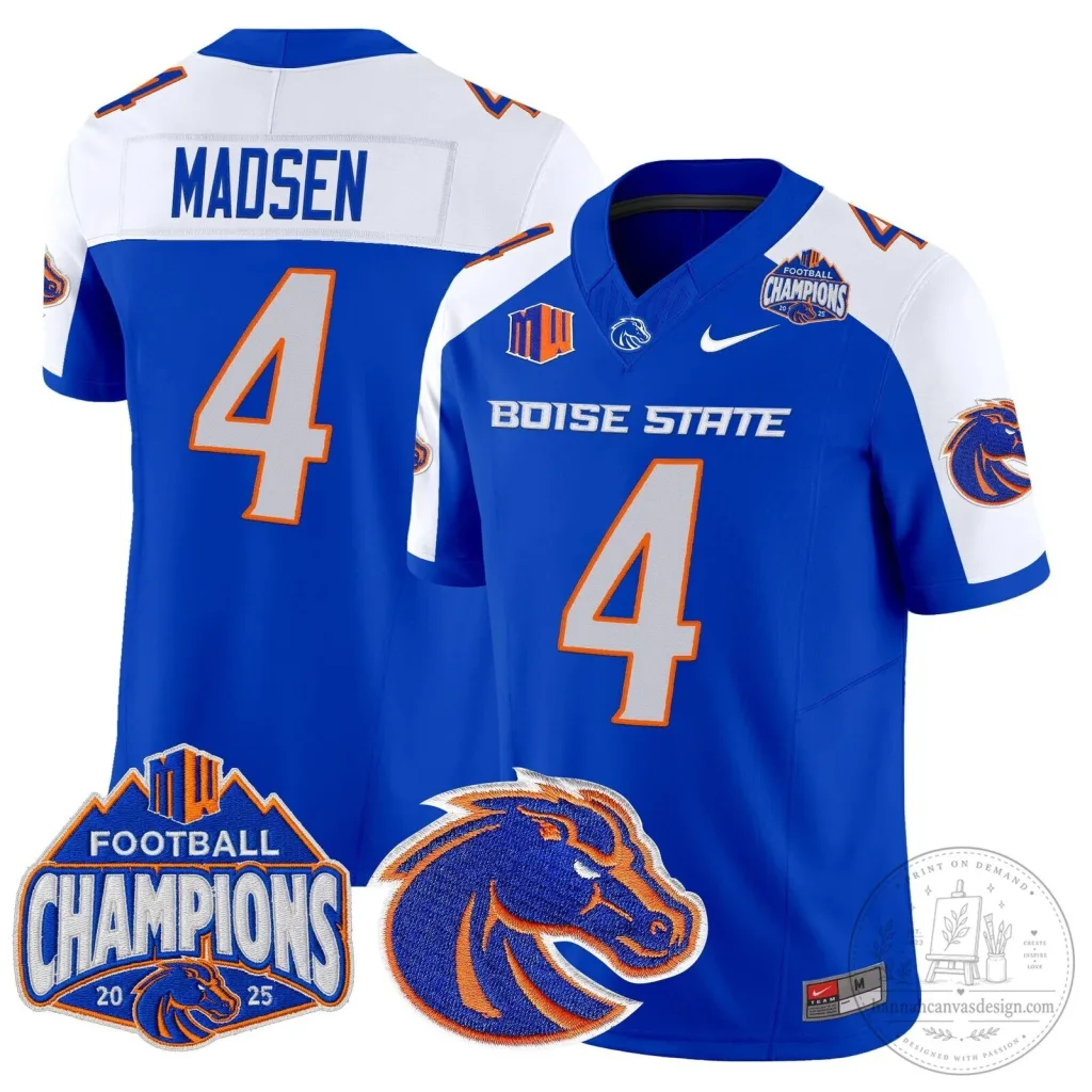 Boise State Broncos Football 2025 Mountain West Champions Jersey Boise State Broncos Football 2025 Mountain West Champions Jersey