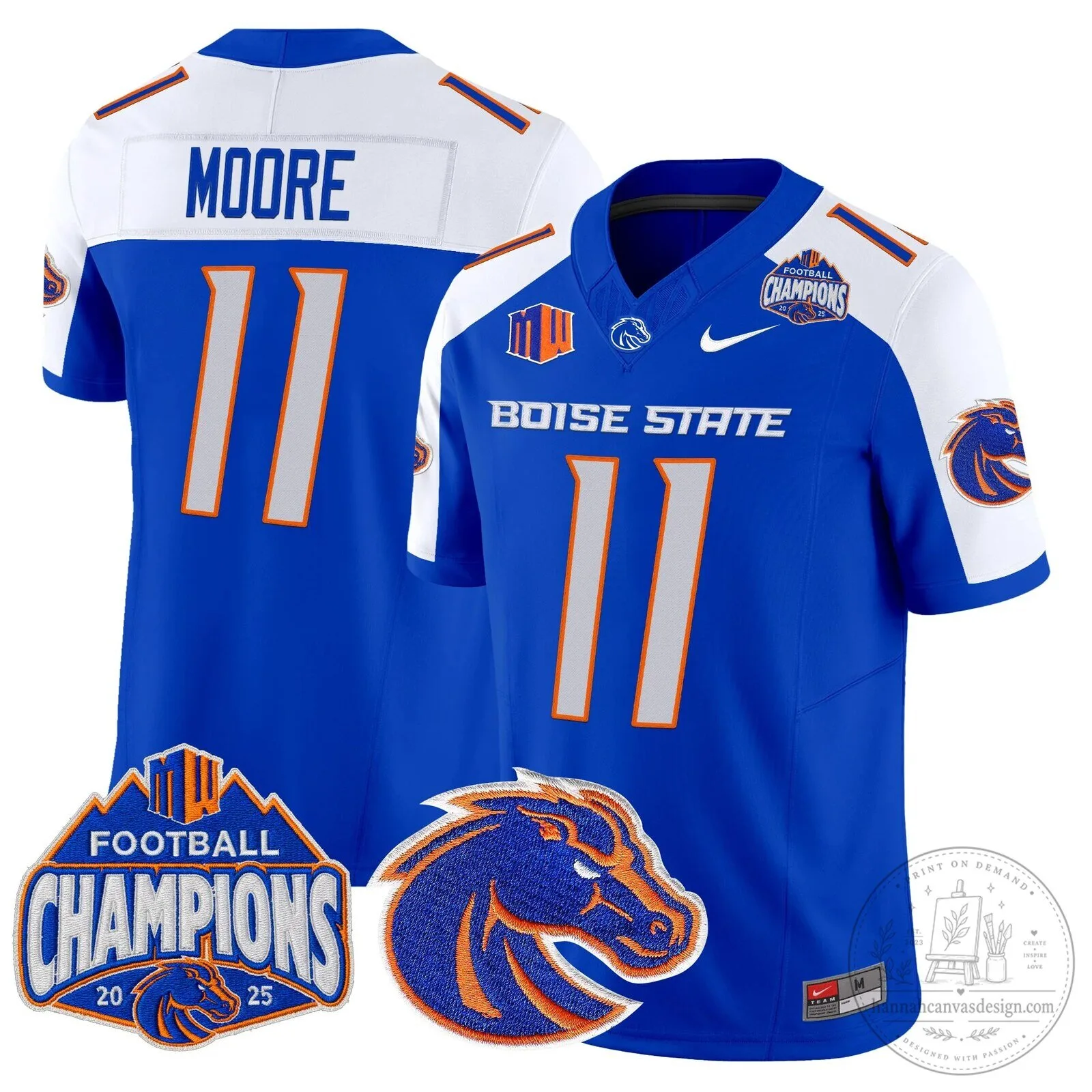 Boise State Broncos Football 2025 Mountain West Champions Jersey 59 Boise State Broncos Football 2025 Mountain West Champions Jersey