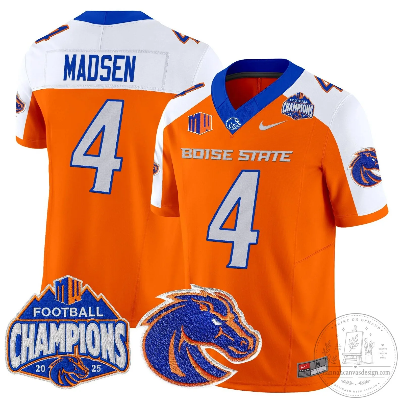 Boise State Broncos Football 2025 Mountain West Champions Jersey 63 Boise State Broncos Football 2025 Mountain West Champions Jersey