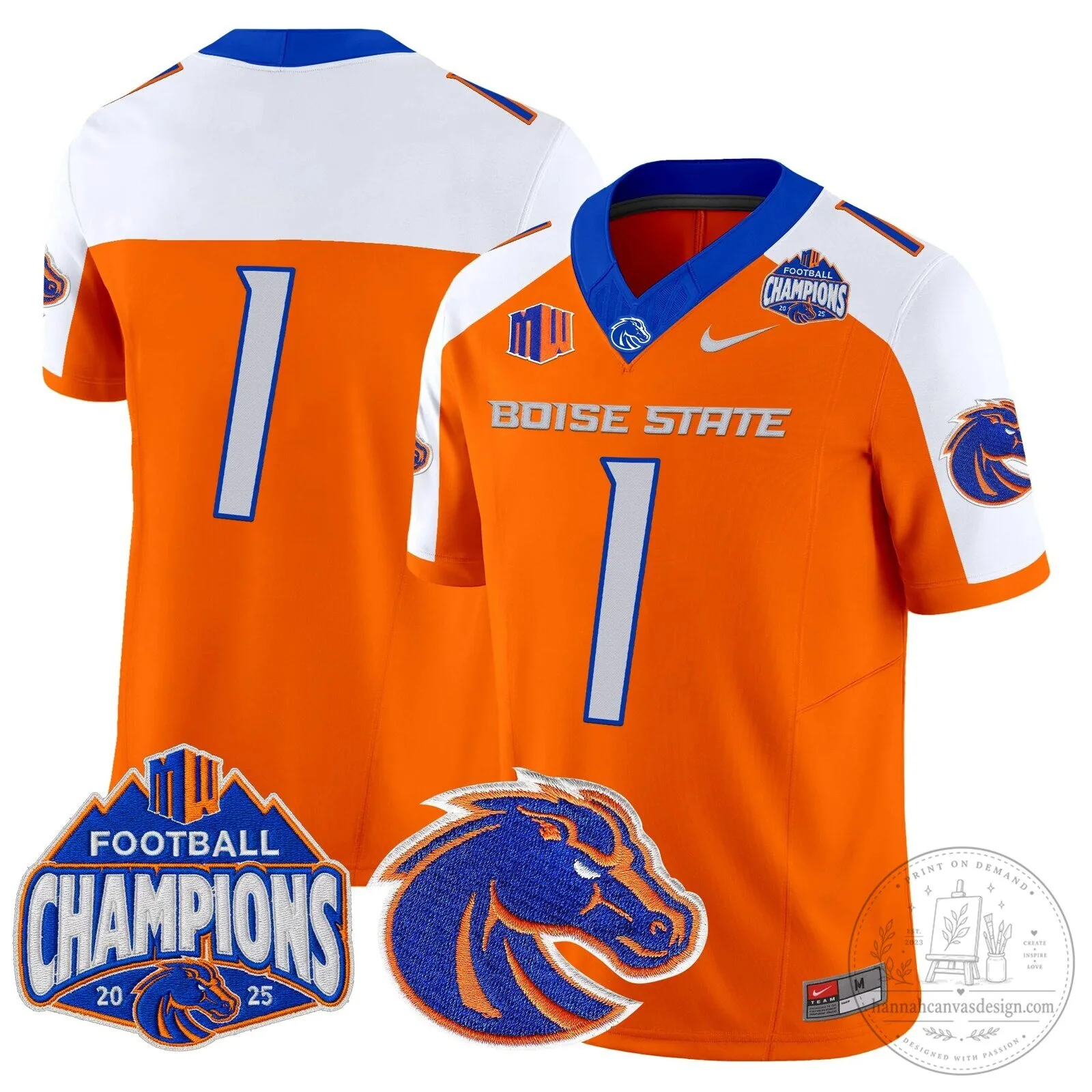 Boise State Broncos Football 2025 Mountain West Champions Jersey 71 Boise State Broncos Football 2025 Mountain West Champions Jersey