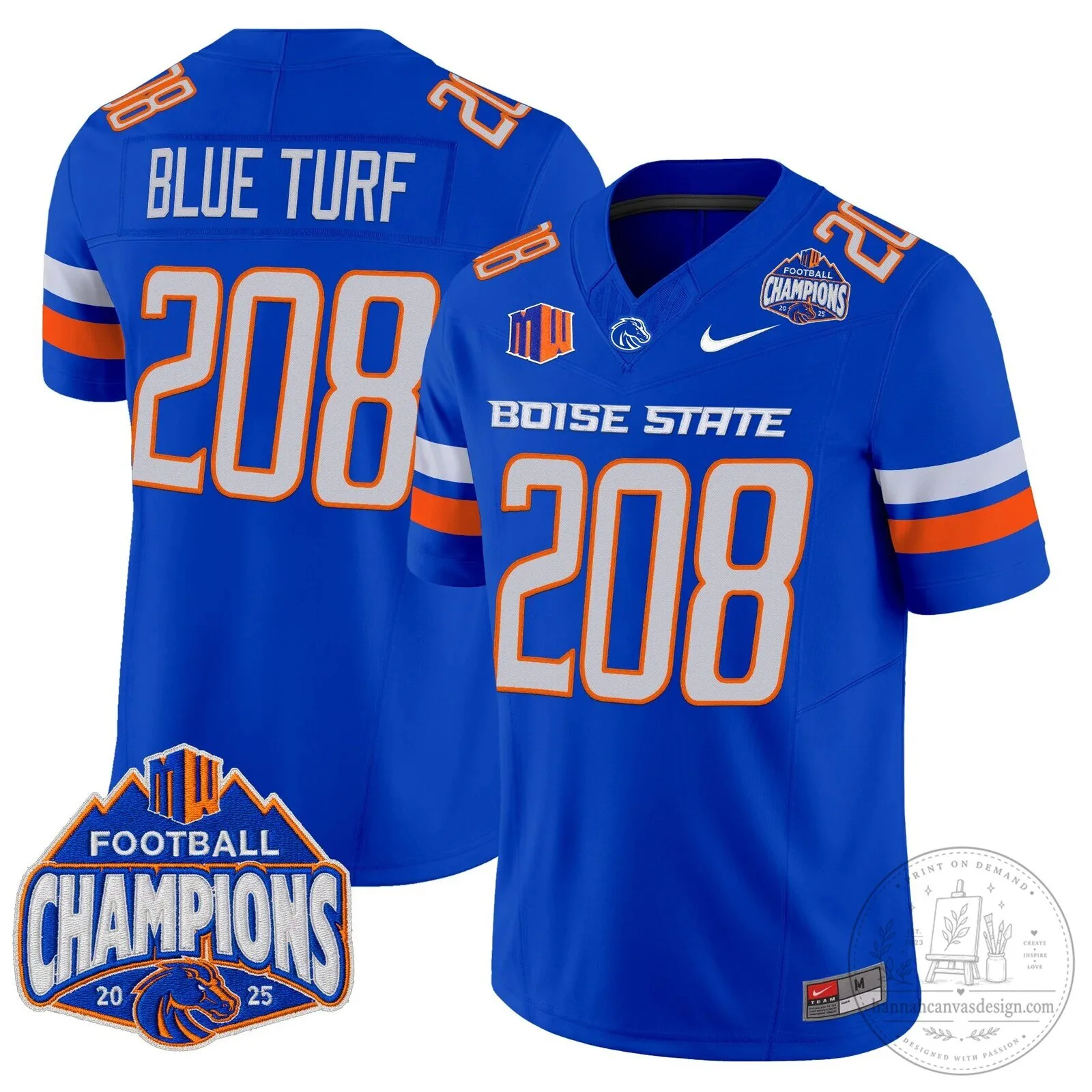 Boise State Broncos Football 2025 Mountain West Champions Jersey 73 Boise State Broncos Football 2025 Mountain West Champions Jersey