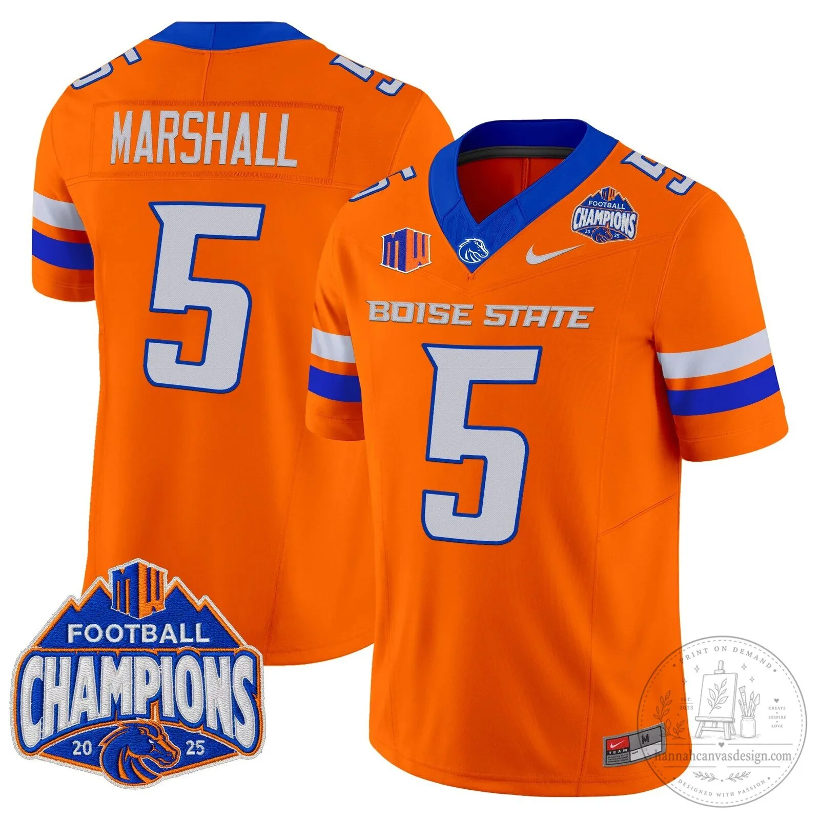 Boise State Broncos Football 2025 Mountain West Champions Jersey 84 Boise State Broncos Football 2025 Mountain West Champions Jersey