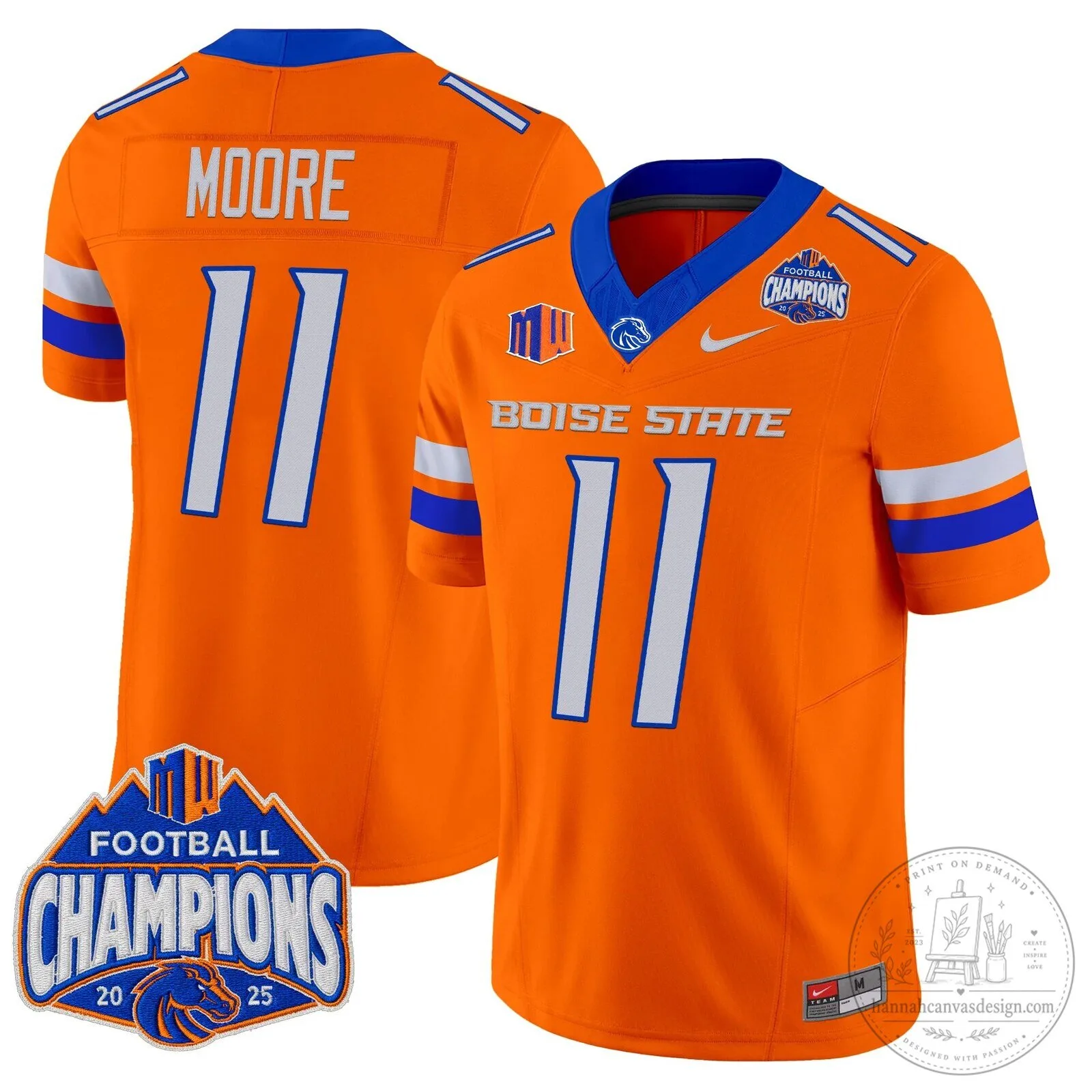 Boise State Broncos Football 2025 Mountain West Champions Jersey 86 Boise State Broncos Football 2025 Mountain West Champions Jersey
