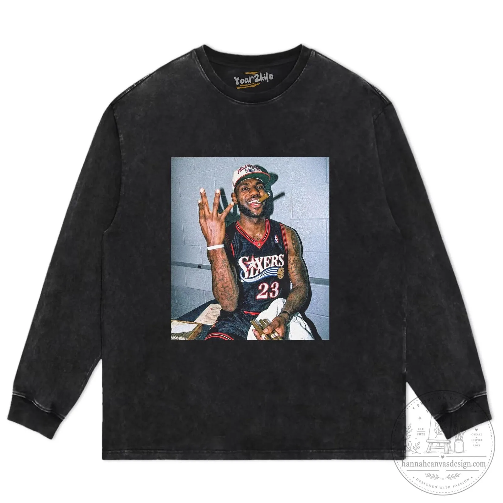 LeBron James Philadelphia 76ers Black Basketball Graphic T-Shirt 12 LeBron James Philadelphia 76ers Black Basketball Graphic T-Shirt
