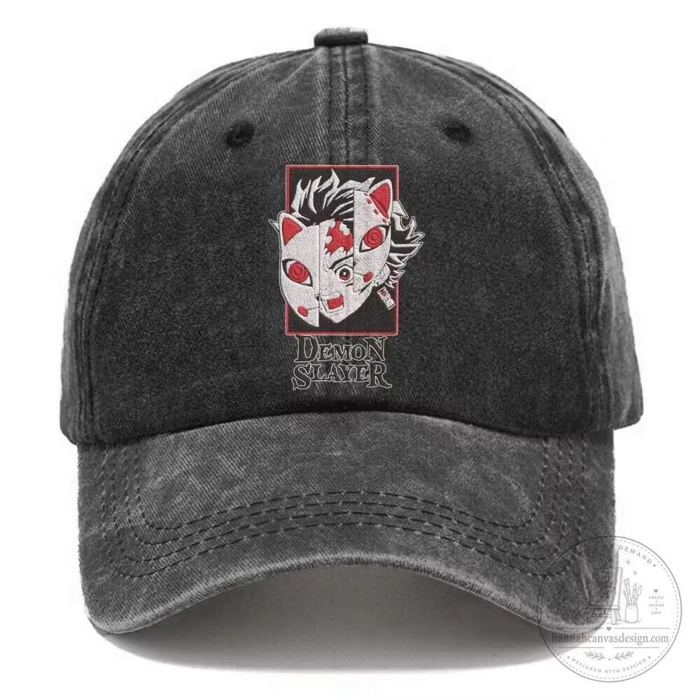 Demon Slayer Tanjiro Kamado Sakonji Urokodaki Mask Embroidered Cap Hat