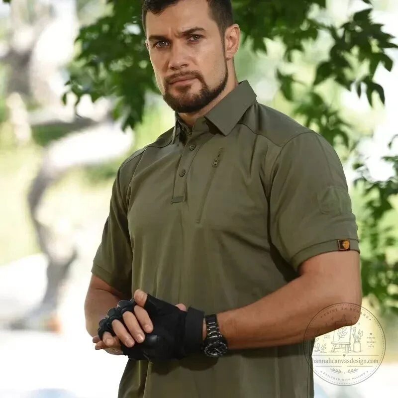 Men's Outdoor Tactical Quick Dry Short Sleeve Polo Shirt