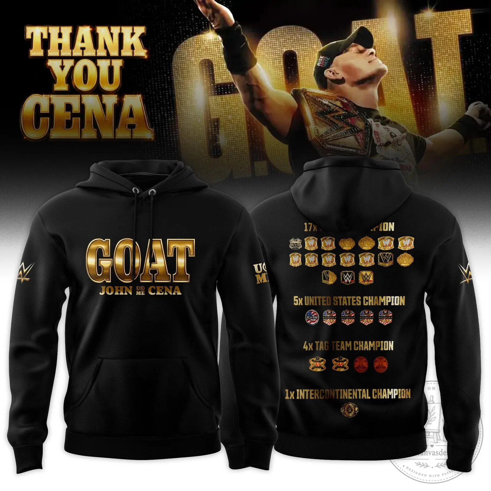 John Cena Thank You Cena Gold Limited Edition Hoodie - BTF Trend