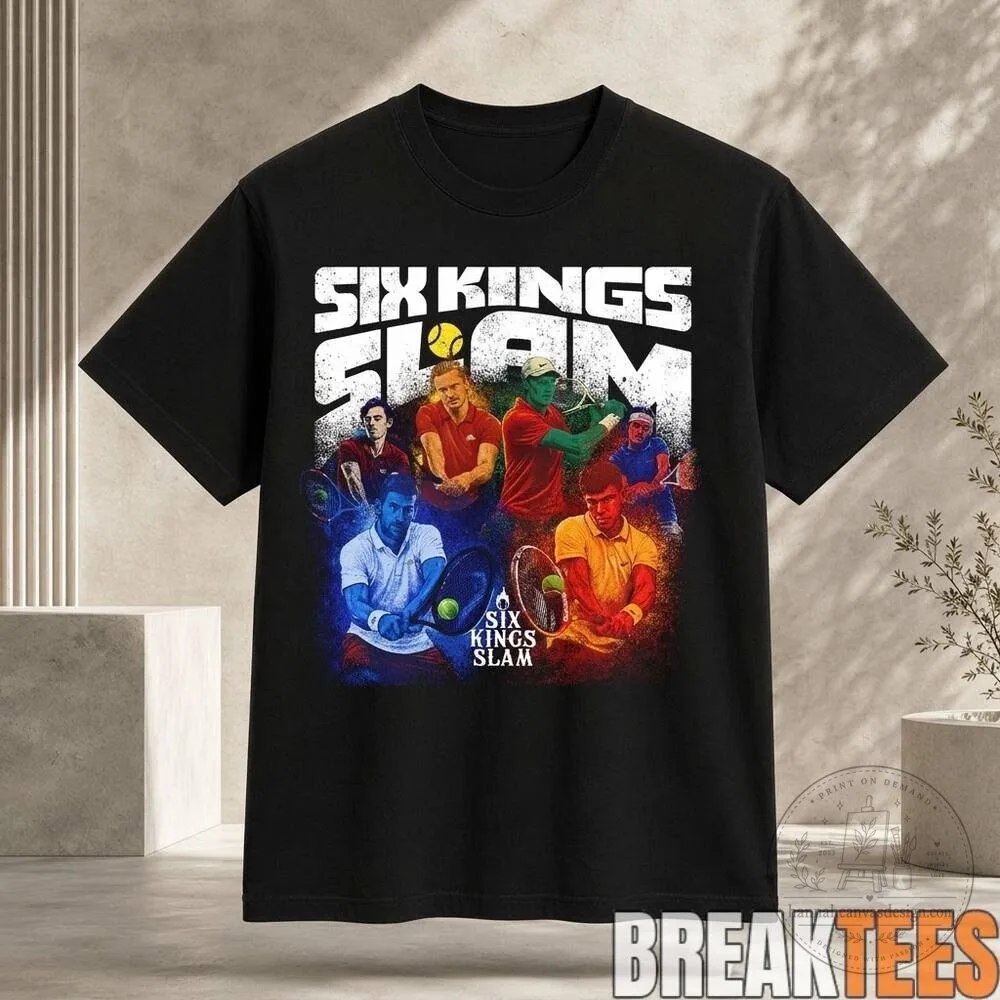 Netflix Six Kings Slam Tennis Tournament Graphic Black T-Shirt