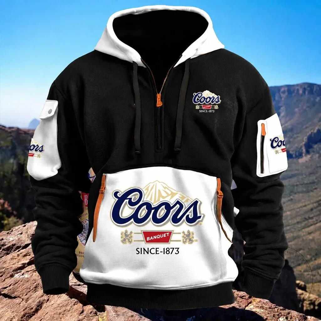 Coors Banquet Beer Since 1873 Vintage Logo Pullover Hoodie