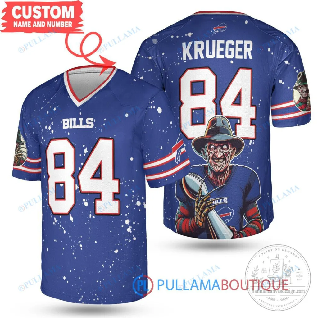 Freddy Krueger Buffalo Bills Football Jersey A Nightmare on Elm Street Freddy Krueger Buffalo Bills Football Jersey A Nightmare on Elm Street