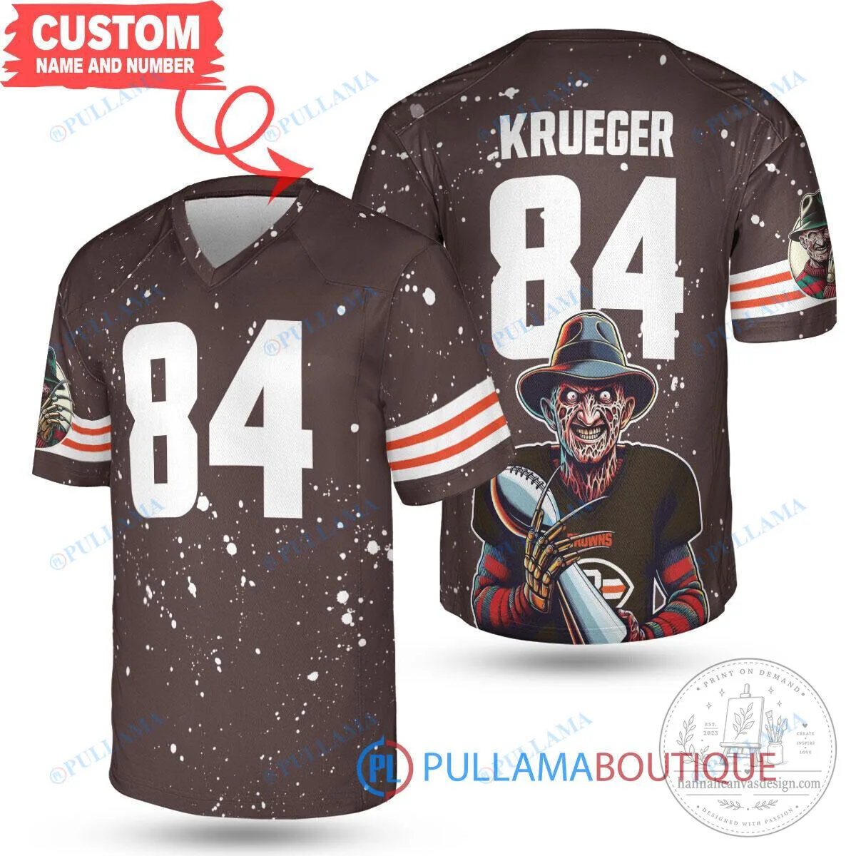 Freddy Krueger Cleveland Browns Halloween Football Jersey