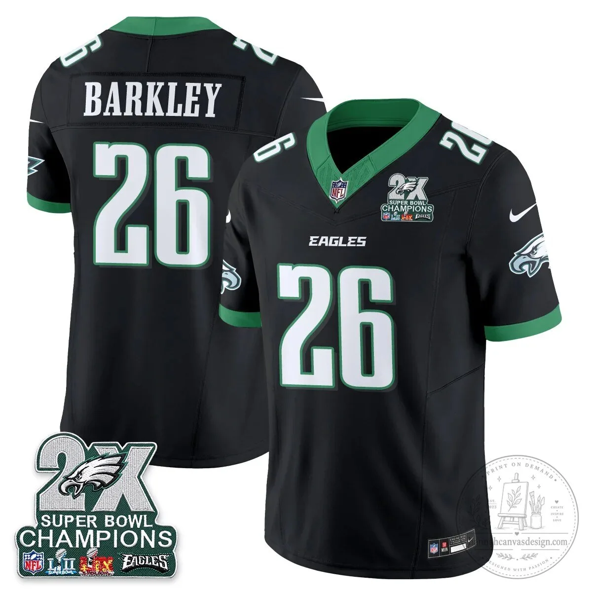 Philadelphia Eagles Fan Jalen Hurts Super Bowl Champions Black Football Jersey 45 Philadelphia Eagles Fan Jalen Hurts Super Bowl Champions Black Football Jersey