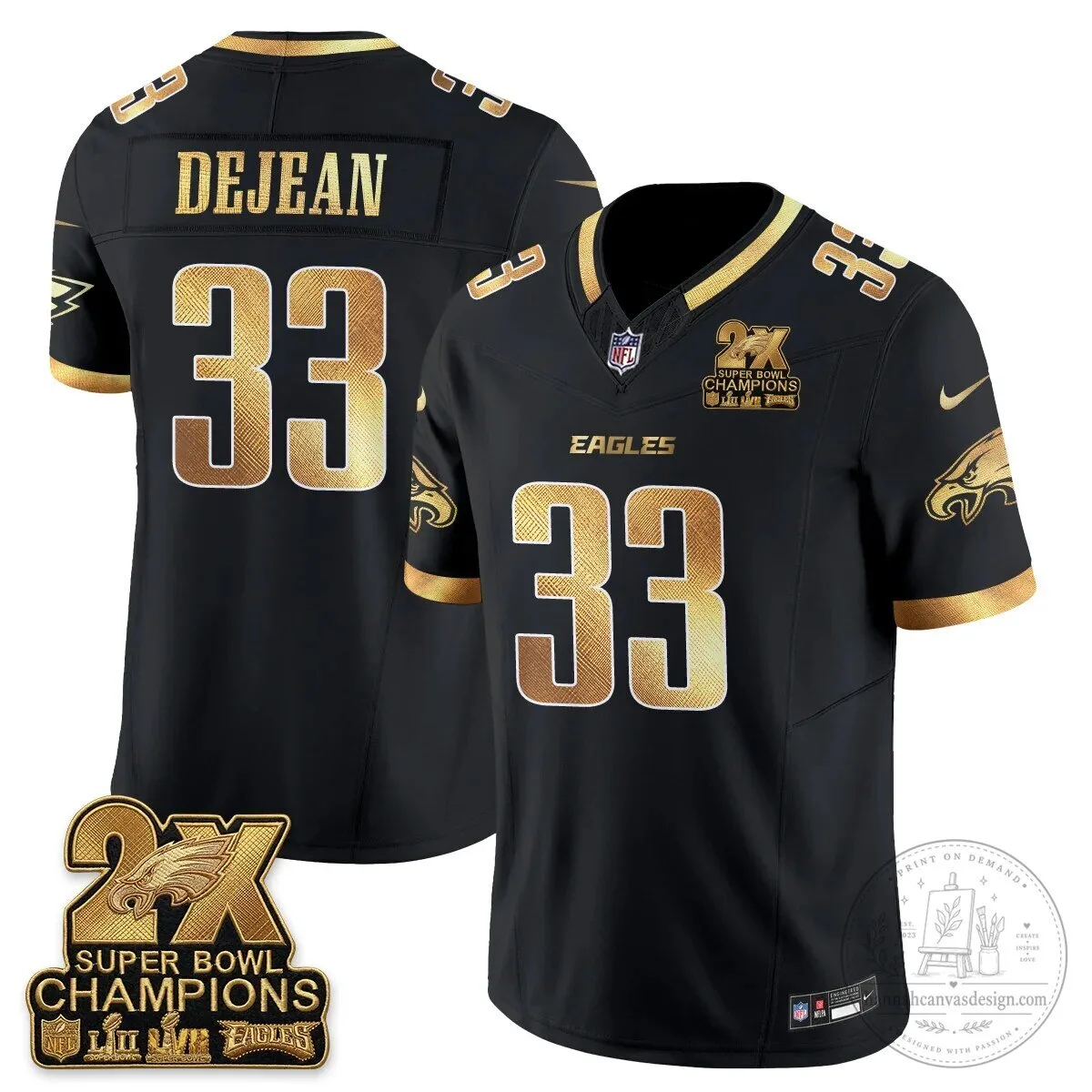 Philadelphia Eagles Fan Jalen Hurts Super Bowl Champions Black Football Jersey 58 Philadelphia Eagles Fan Jalen Hurts Super Bowl Champions Black Football Jersey