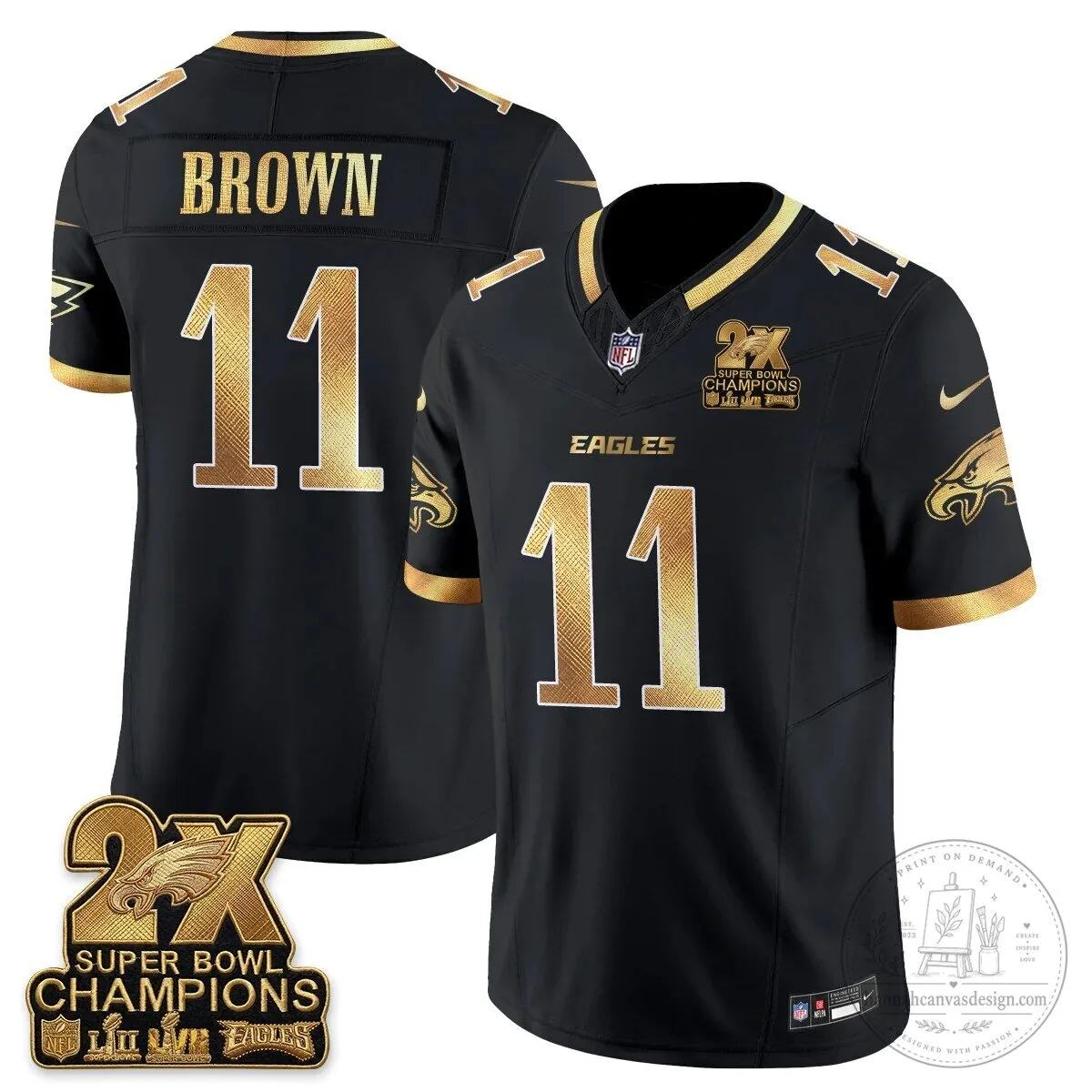 Philadelphia Eagles Fan Jalen Hurts Super Bowl Champions Black Football Jersey 65 Philadelphia Eagles Fan Jalen Hurts Super Bowl Champions Black Football Jersey