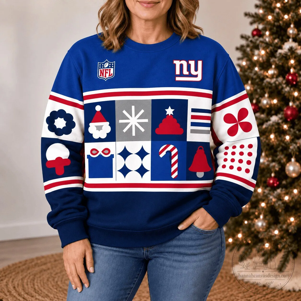New York Giants NFL Christmas Holiday Ugly Sweater
