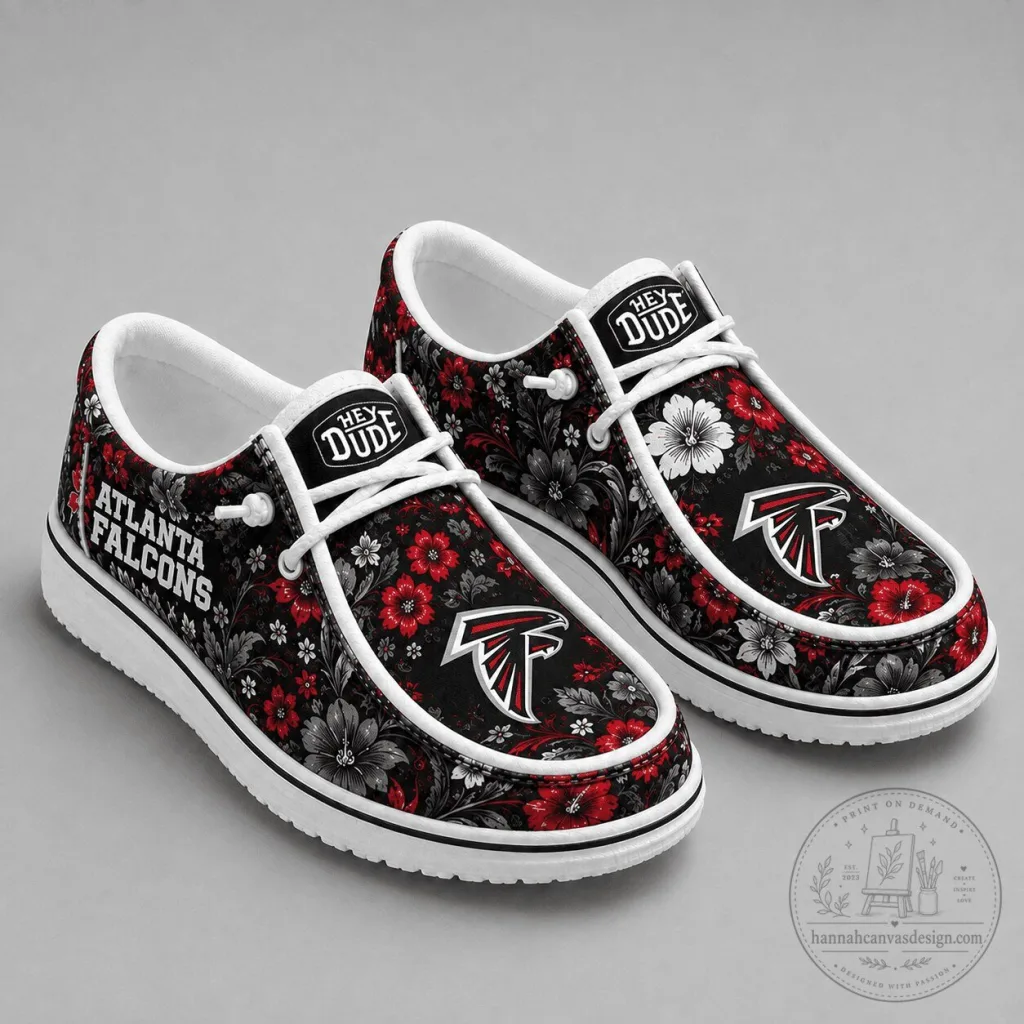Atlanta Falcons National Football League Team Floral Pattern Shoes Atlanta Falcons National Football League Team Floral Pattern Shoes