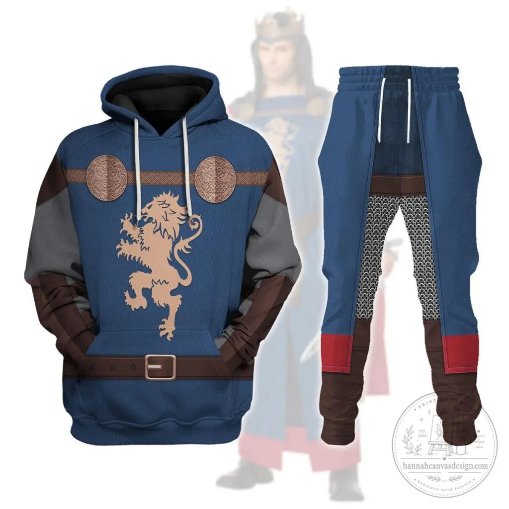 Richard The Lionheart Knight Costume Hoodie And Pants Set Richard The Lionheart Knight Costume Hoodie And Pants Set