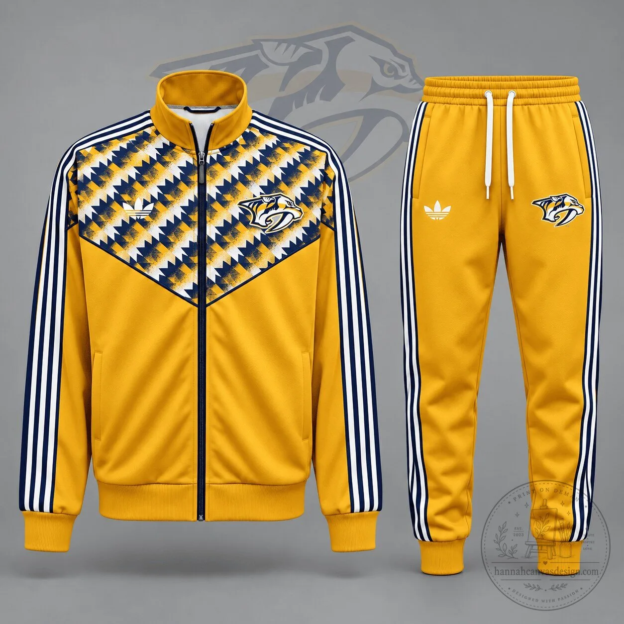 Nashville Predators National Hockey League Yellow Tracksuit