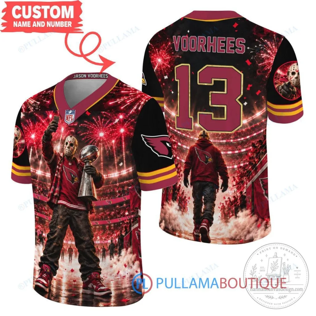 Arizona Cardinals Jason Voorhees Friday The 13th Custom Football Jersey Arizona Cardinals Jason Voorhees Friday The 13th Custom Football Jersey