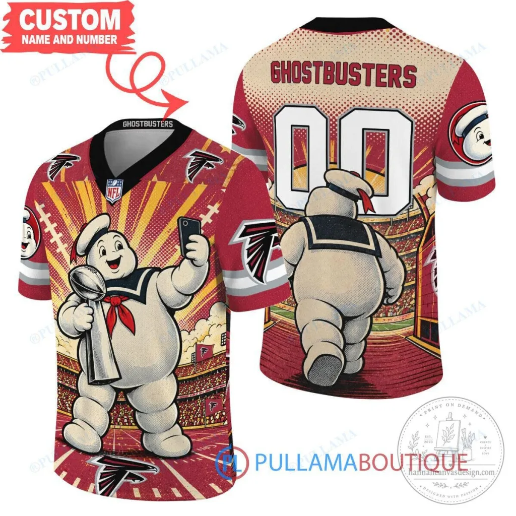 Atlanta Falcons Ghostbusters Stay Puft Marshmallow Man Football Jersey Atlanta Falcons Ghostbusters Stay Puft Marshmallow Man Football Jersey