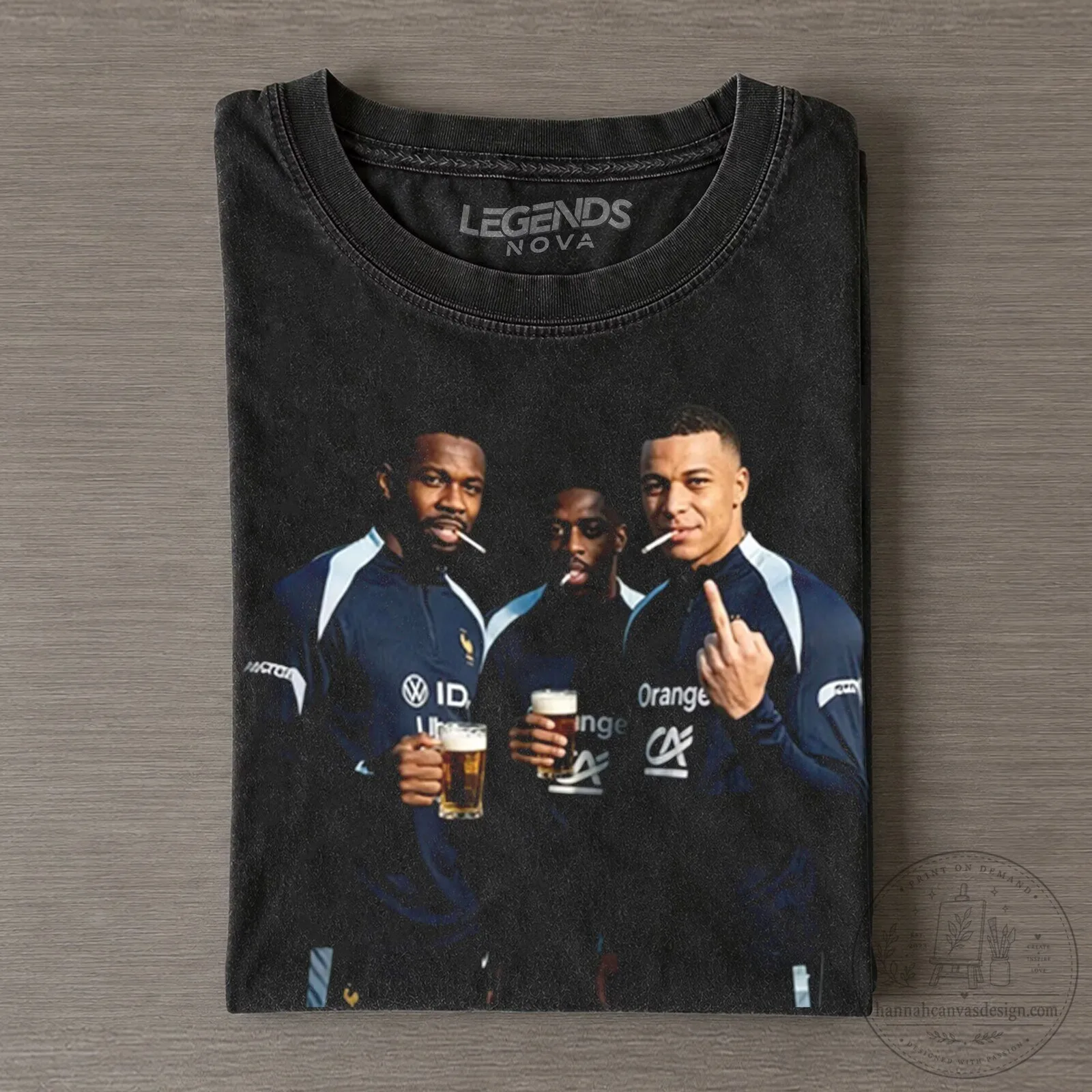 Ousmane Dembele Kylian Mbappe Marcus Thuram France Football Team T-Shirt