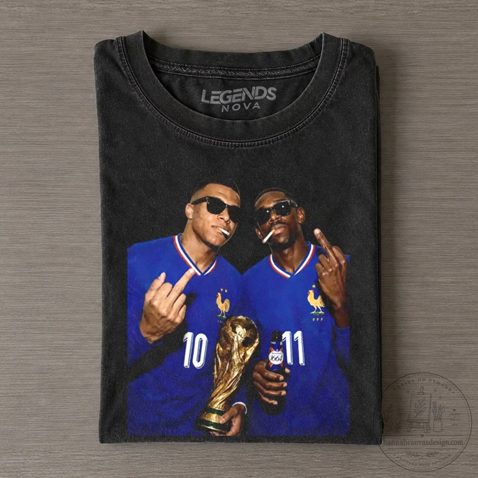 Ousmane Dembele Kylian Mbappe France Football Legends T-Shirt