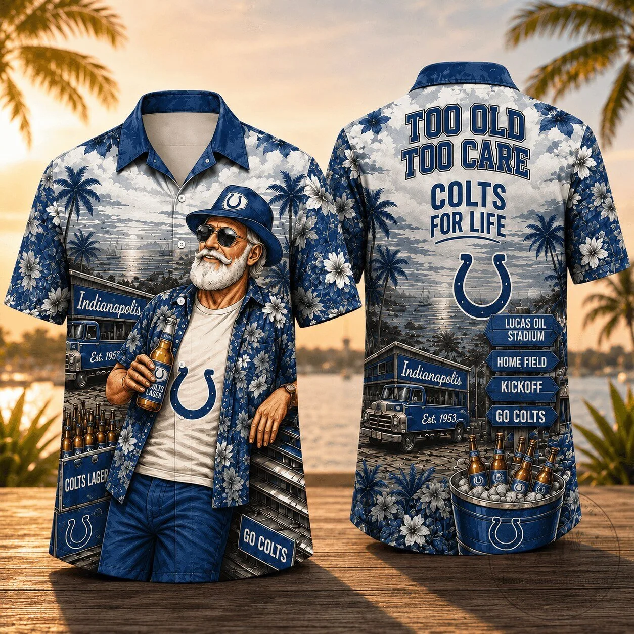 Indianapolis Colts Football Team Hawaiian Shirt