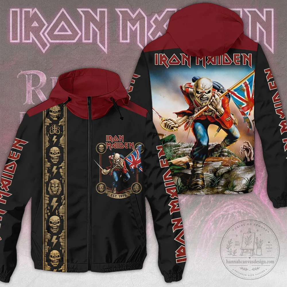 Iron Maiden The Trooper Album Art Windbreaker Jacket