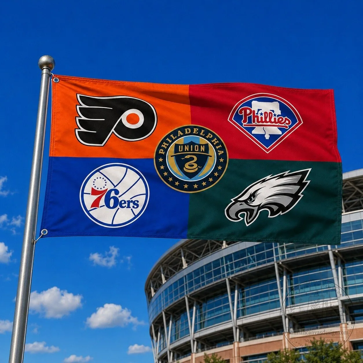 Philadelphia Sports Teams Color Block Flag for Fans House Decor 16 Philadelphia Sports Teams Color Block Flag for Fans House Decor