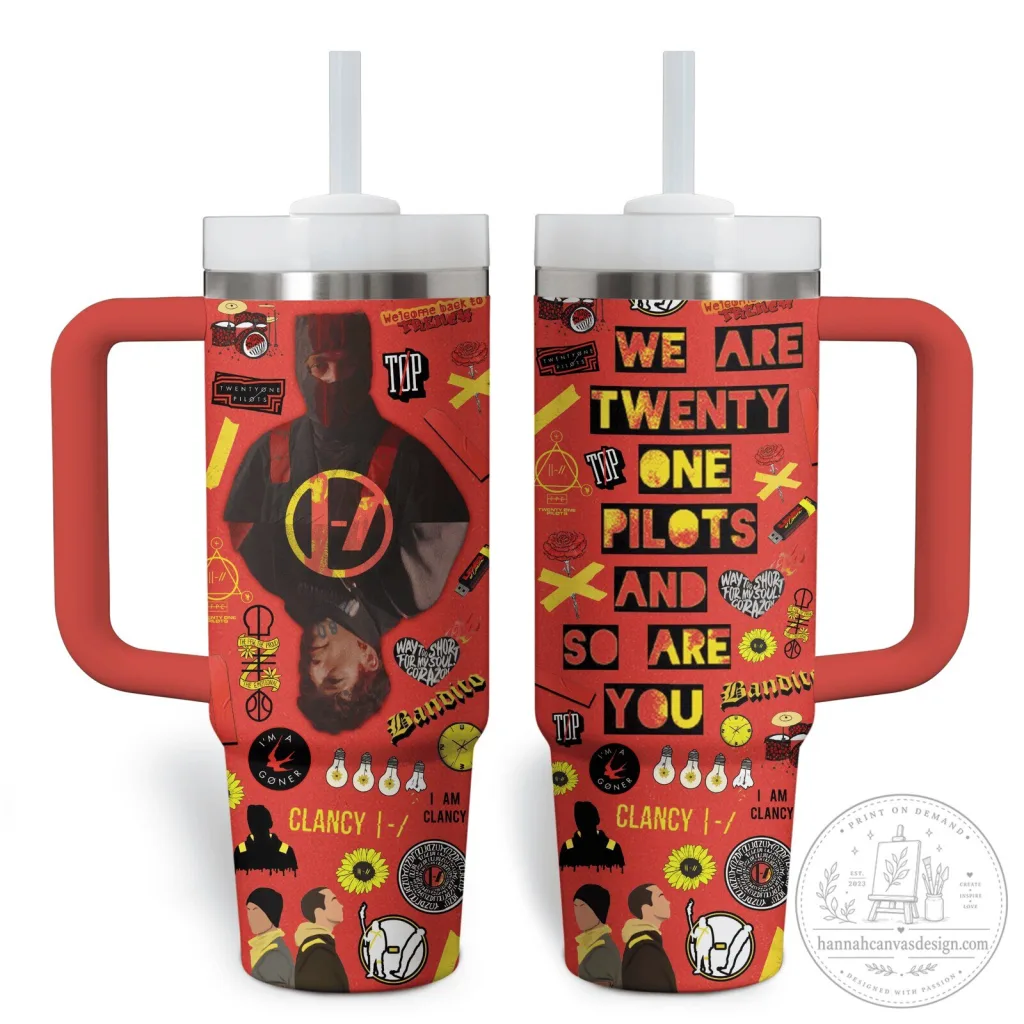 Twenty One Pilots Bandito Era Music Album Red Insulated Travel Tumbler Twenty One Pilots Bandito Era Music Album Red Insulated Travel Tumbler