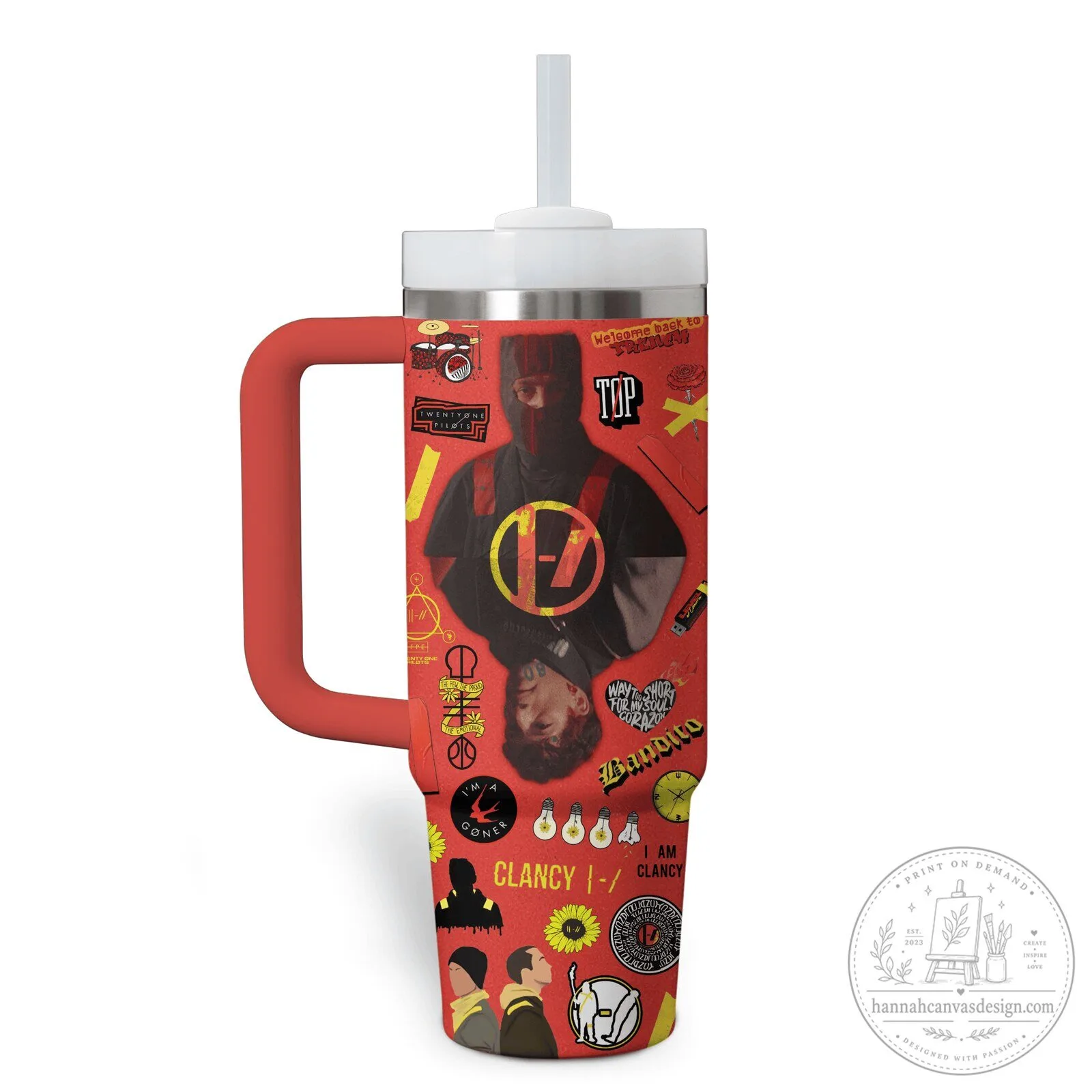 Twenty One Pilots Bandito Era Music Album Red Insulated Travel Tumbler 4 Twenty One Pilots Bandito Era Music Album Red Insulated Travel Tumbler