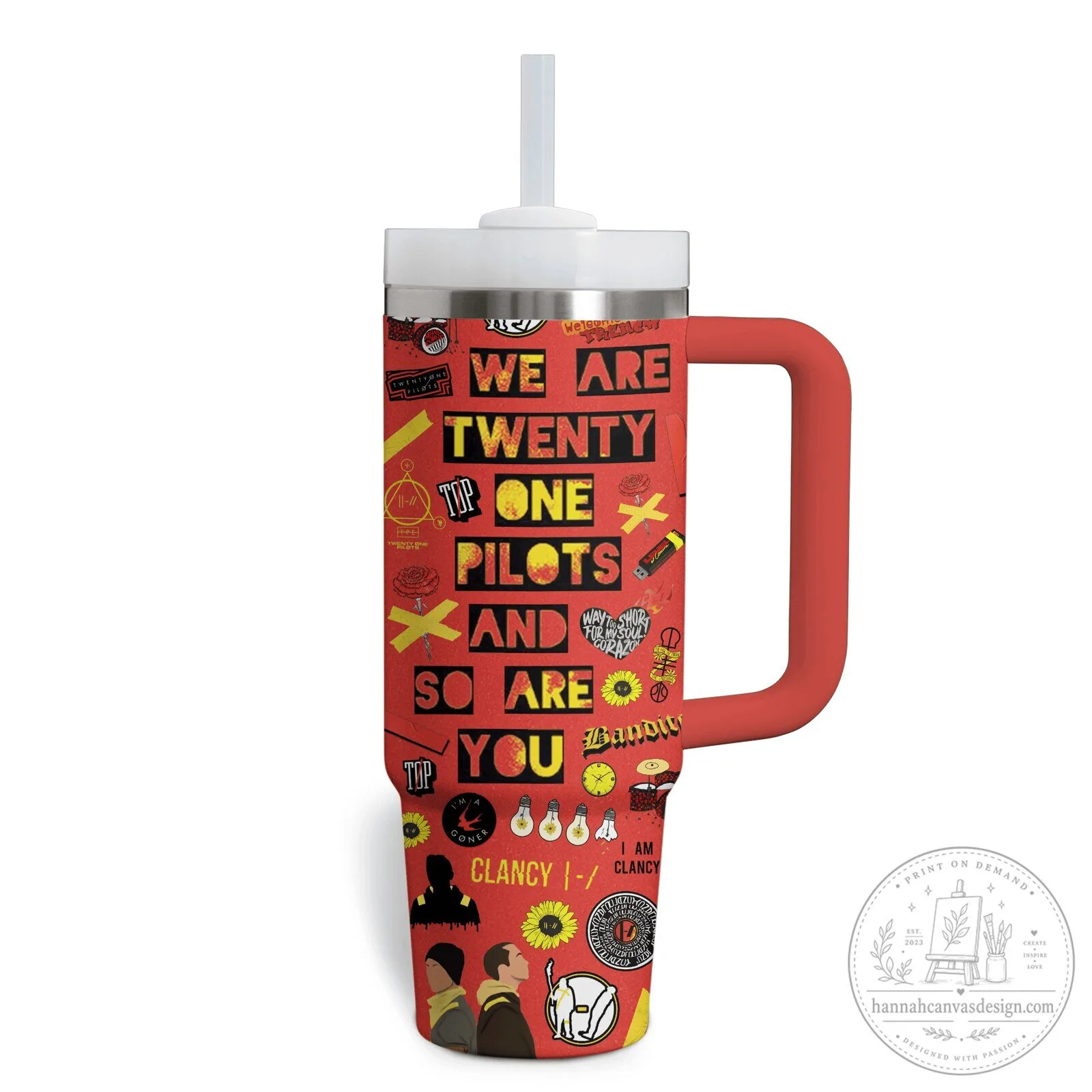 Twenty One Pilots Bandito Era Music Album Red Insulated Travel Tumbler 5 Twenty One Pilots Bandito Era Music Album Red Insulated Travel Tumbler