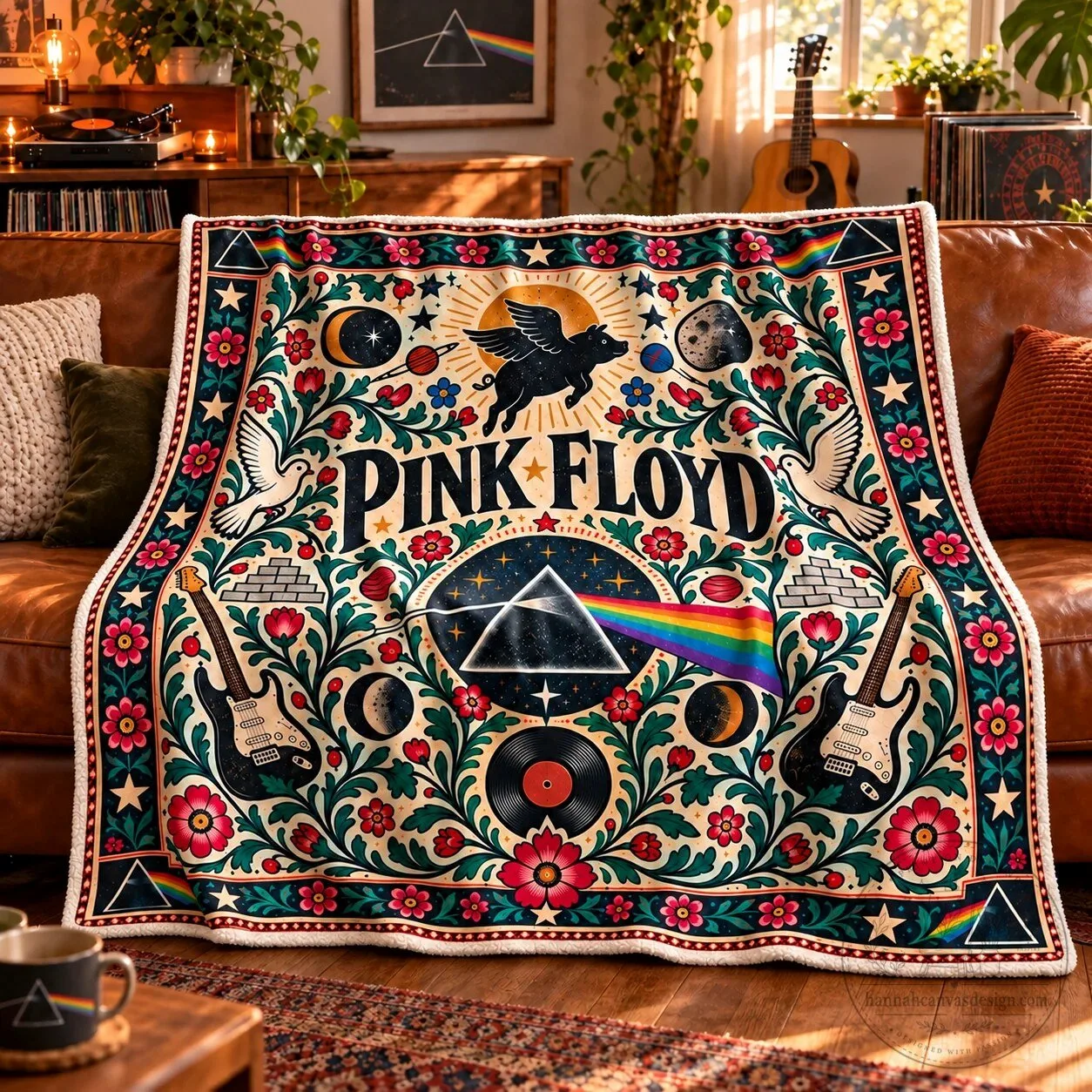Pink Floyd Dark Side of the Moon Album Art Sherpa Fleece Blanket 7 Pink Floyd Dark Side of the Moon Album Art Sherpa Fleece Blanket