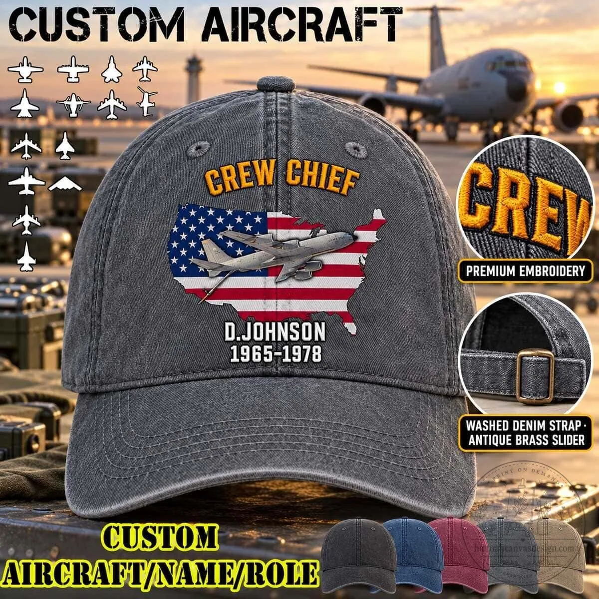 F-22 Raptor Fighter Jet American Flag Washed Denim Baseball Cap Hat 10 F-22 Raptor Fighter Jet American Flag Washed Denim Baseball Cap Hat