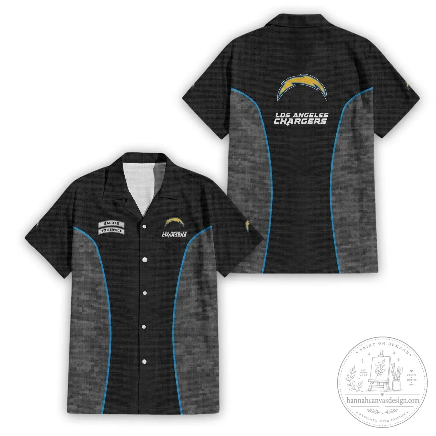 Premium Hawaiian Shirt for Salute To Service by Los Angeles Chargers