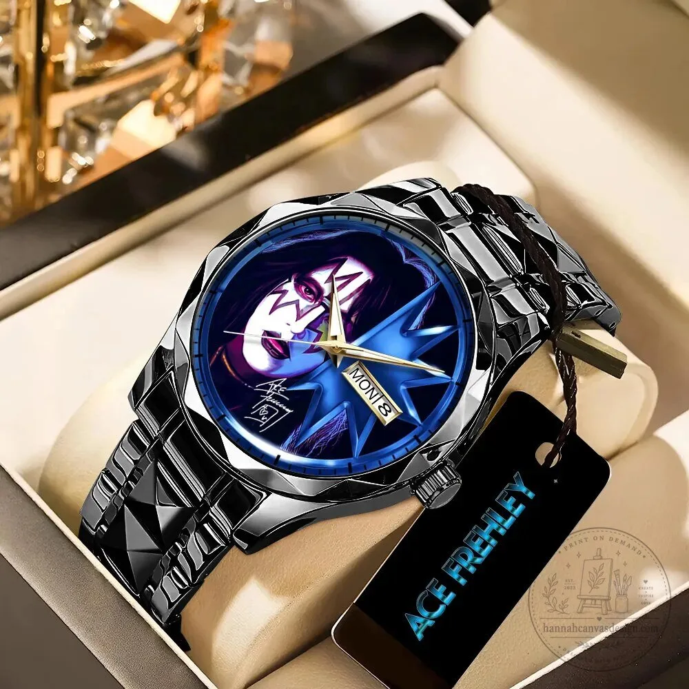 KISS Ace Frehley Spaceman Signature Stainless Steel Quartz Watch