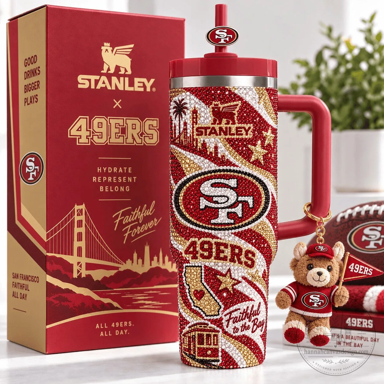 San Francisco 49ers Stanley Tumbler with Handle, Faithful to the Bay Design