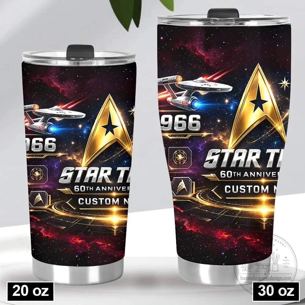 Star Trek 60th Anniversary Space Scene Insulated Stainless Steel Tumbler Cup