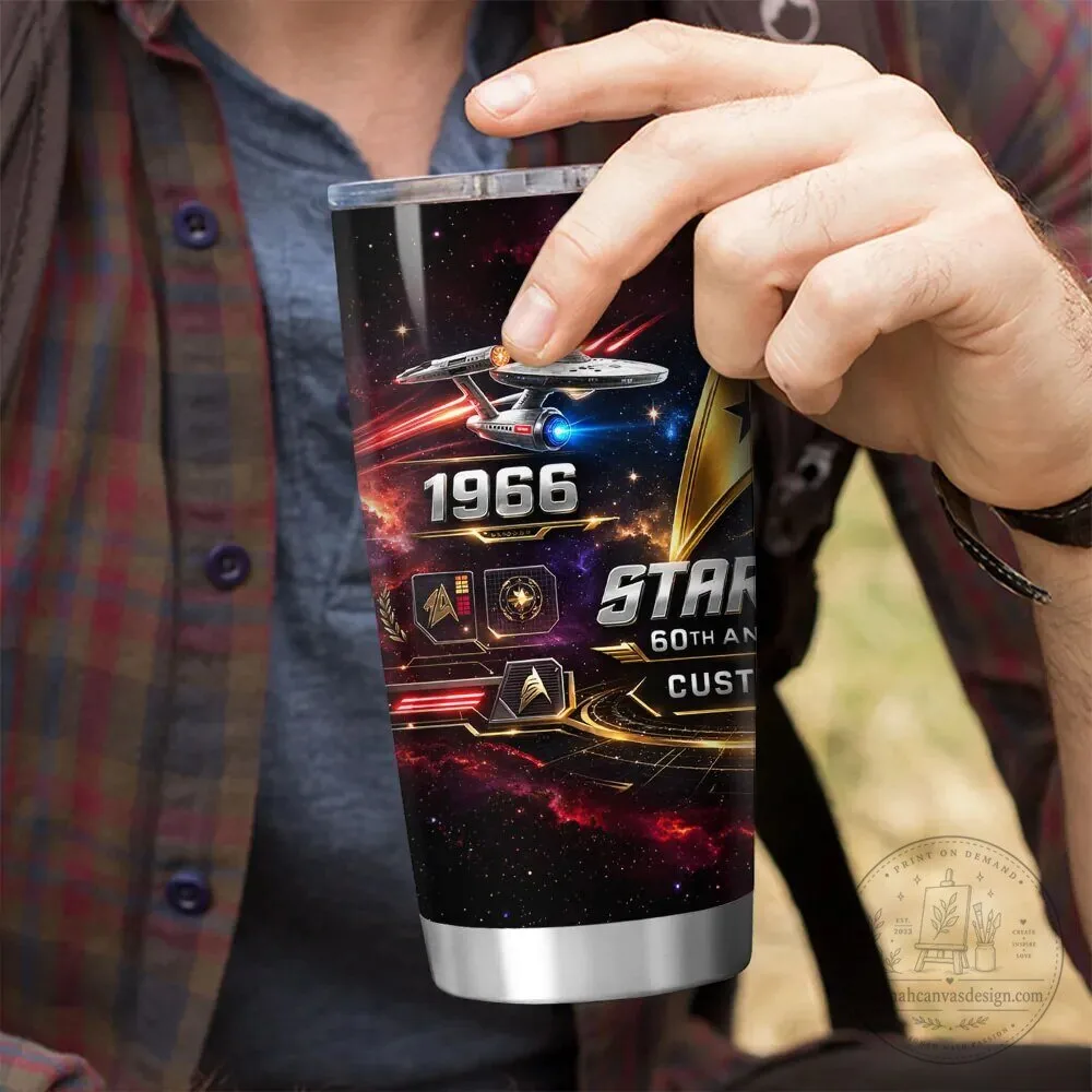 Star Trek 60th Anniversary Space Scene Insulated Stainless Steel Tumbler Cup 3 Star Trek 60th Anniversary Space Scene Insulated Stainless Steel Tumbler Cup