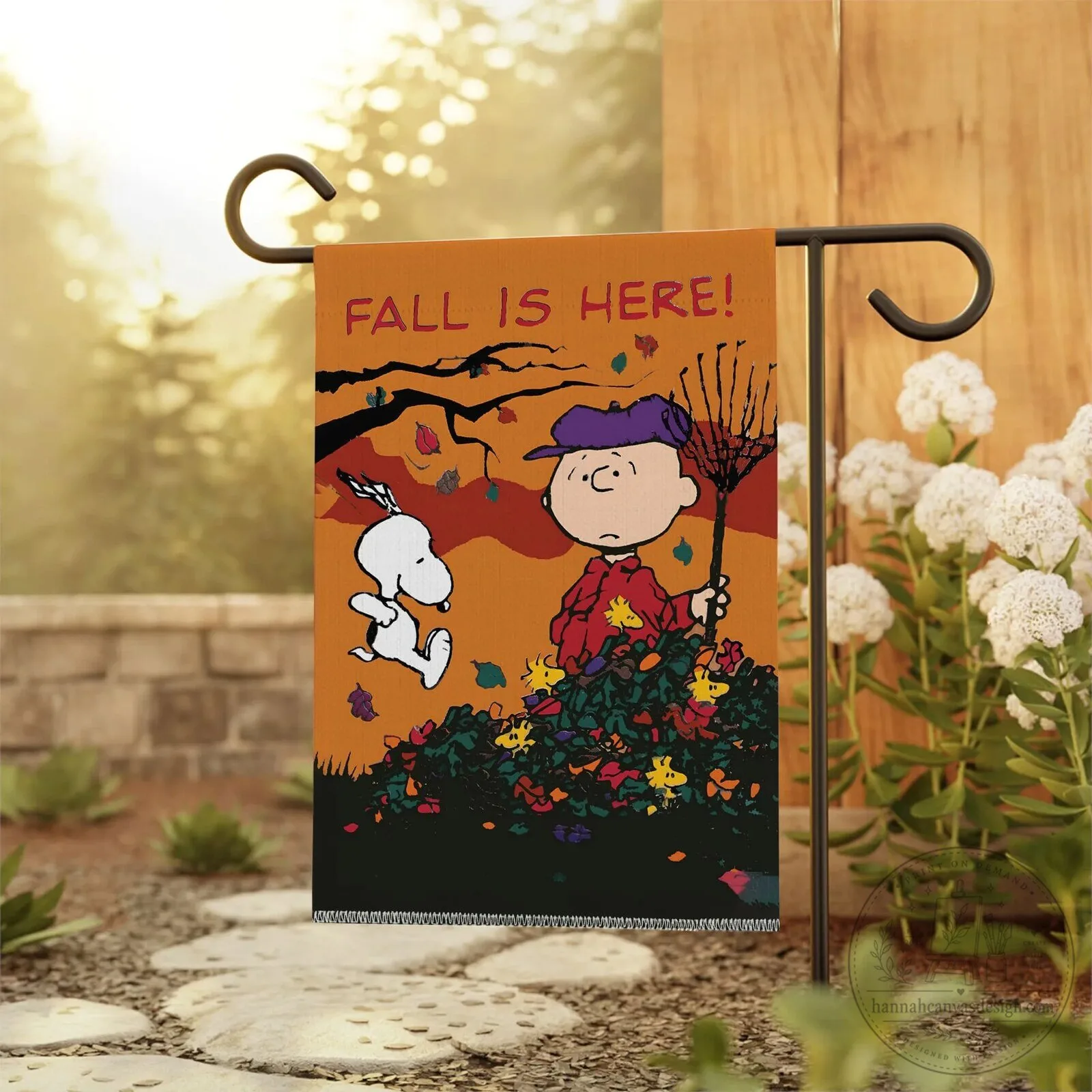 Snoopy Charlie Brown Fall Is Here Autumn Leaves Garden Flag 6 Snoopy Charlie Brown Fall Is Here Autumn Leaves Garden Flag