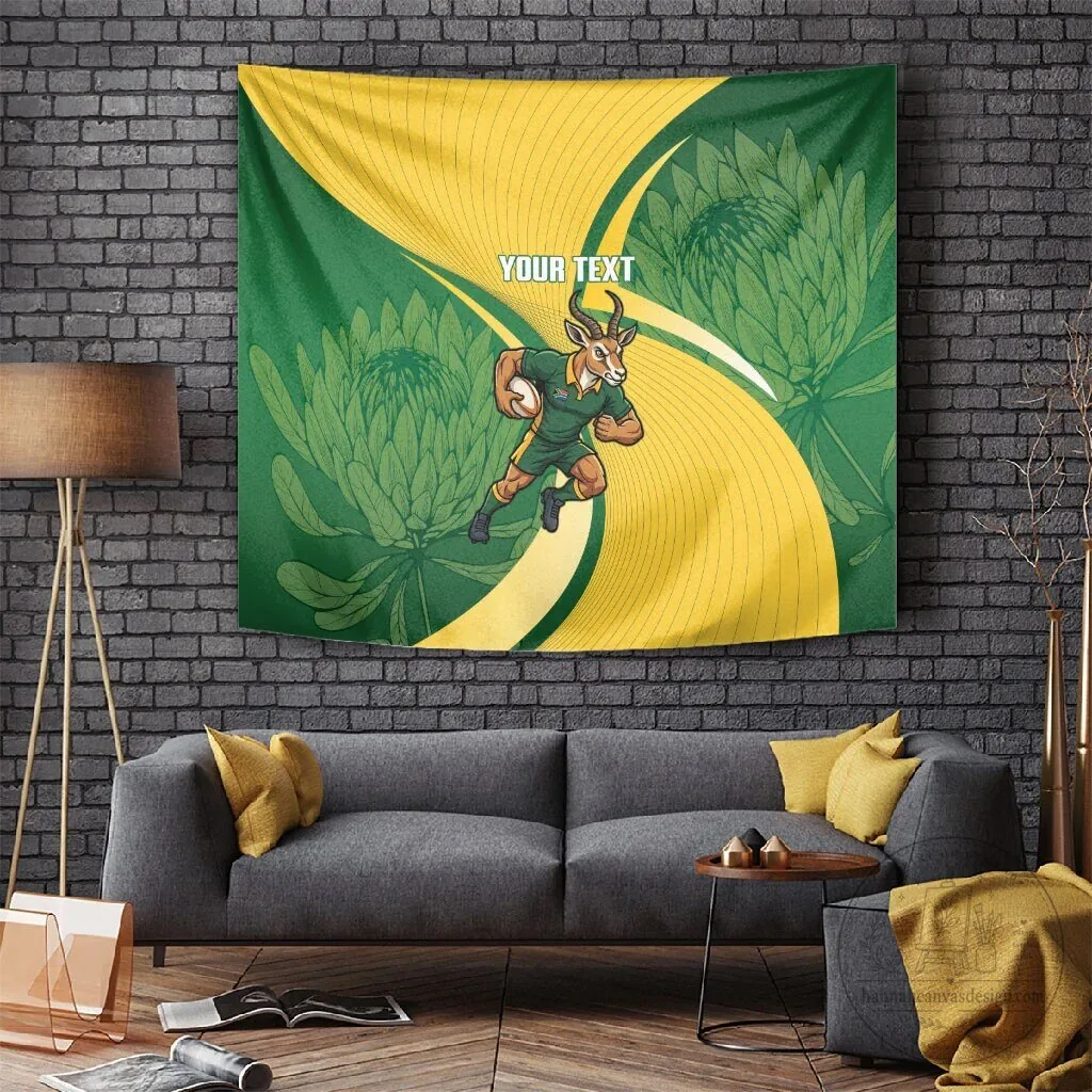 South Africa Rugby Springboks Mascot Custom Wall Tapestry 3 South Africa Rugby Springboks Mascot Custom Wall Tapestry