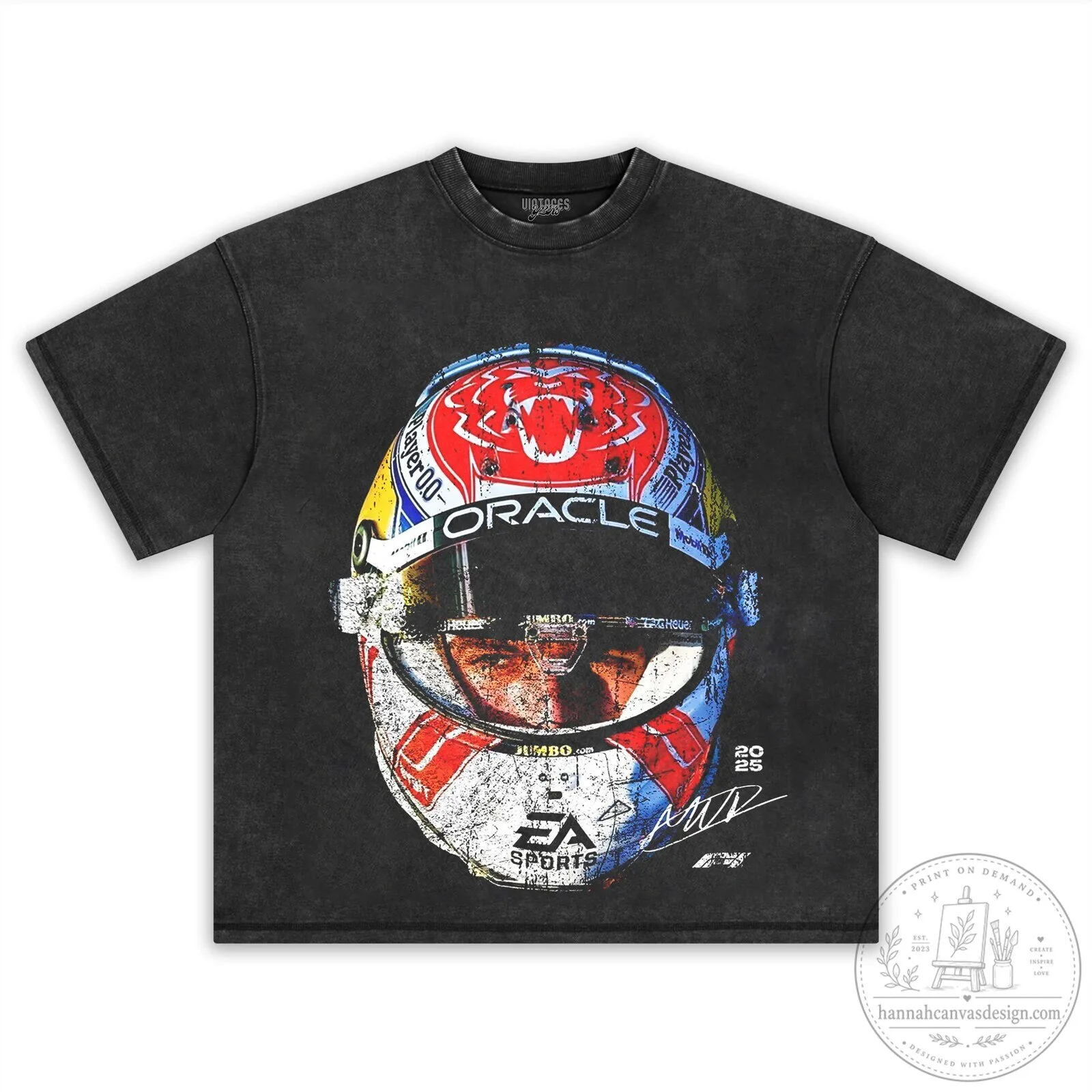 Max Verstappen Oracle Red Bull Racing F1 Helmet Graphic Black T-Shirt 6 Max Verstappen Oracle Red Bull Racing F1 Helmet Graphic Black T-Shirt