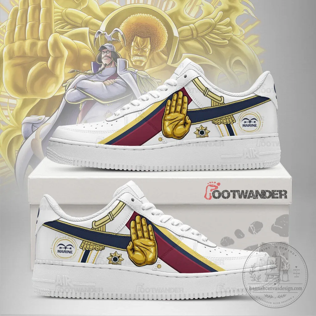 Sakazuki Akainu One Piece Anime Marine Admiral Custom Shoes