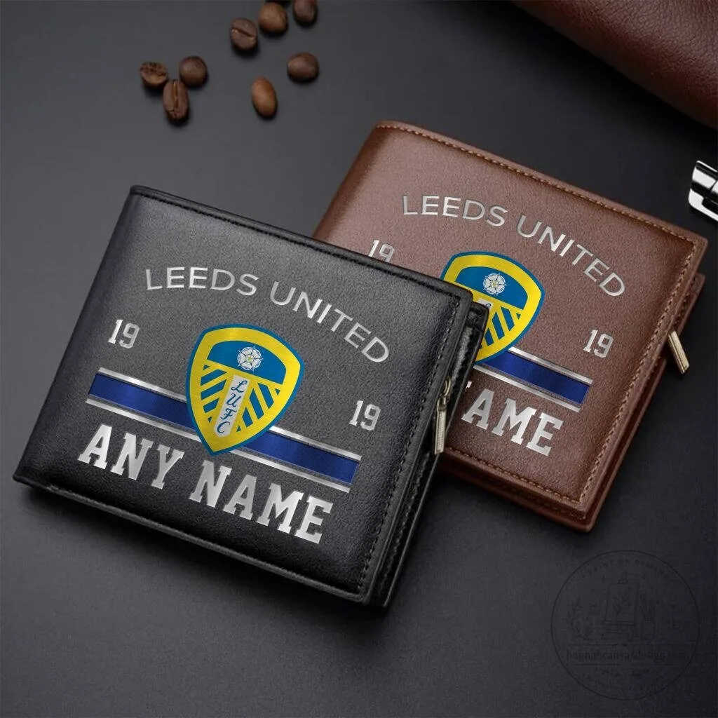 Leeds United Football Club Personalized Name Bi-Fold Wallet