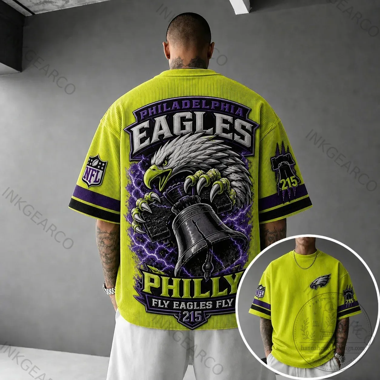 Philadelphia Eagles NFL Football Team Bell Design T-Shirt