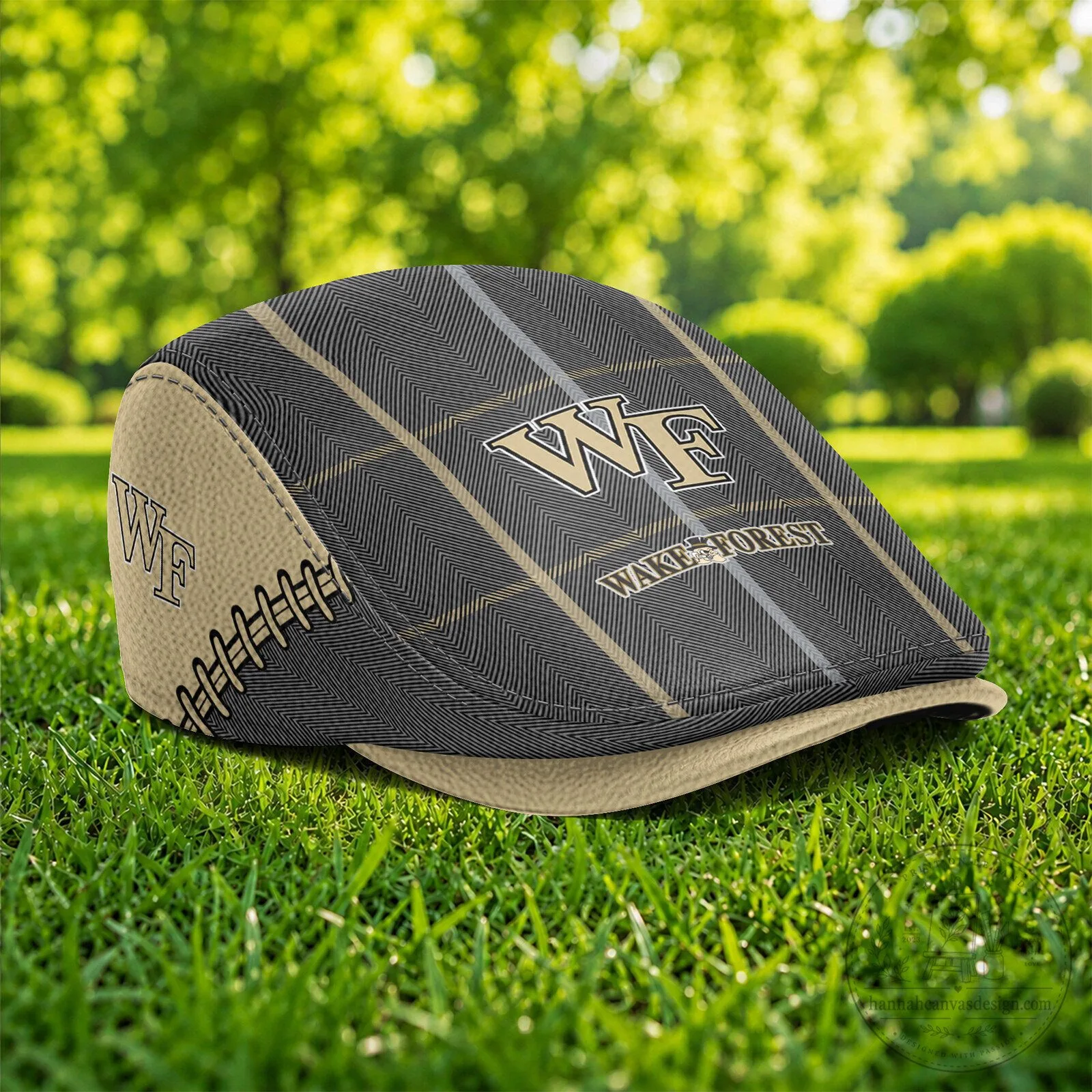 Wake Forest Demon Deacons NCAA Golf Flat Cap, Plaid Ivy League Cap Hat 5 Wake Forest Demon Deacons NCAA Golf Flat Cap, Plaid Ivy League Cap Hat