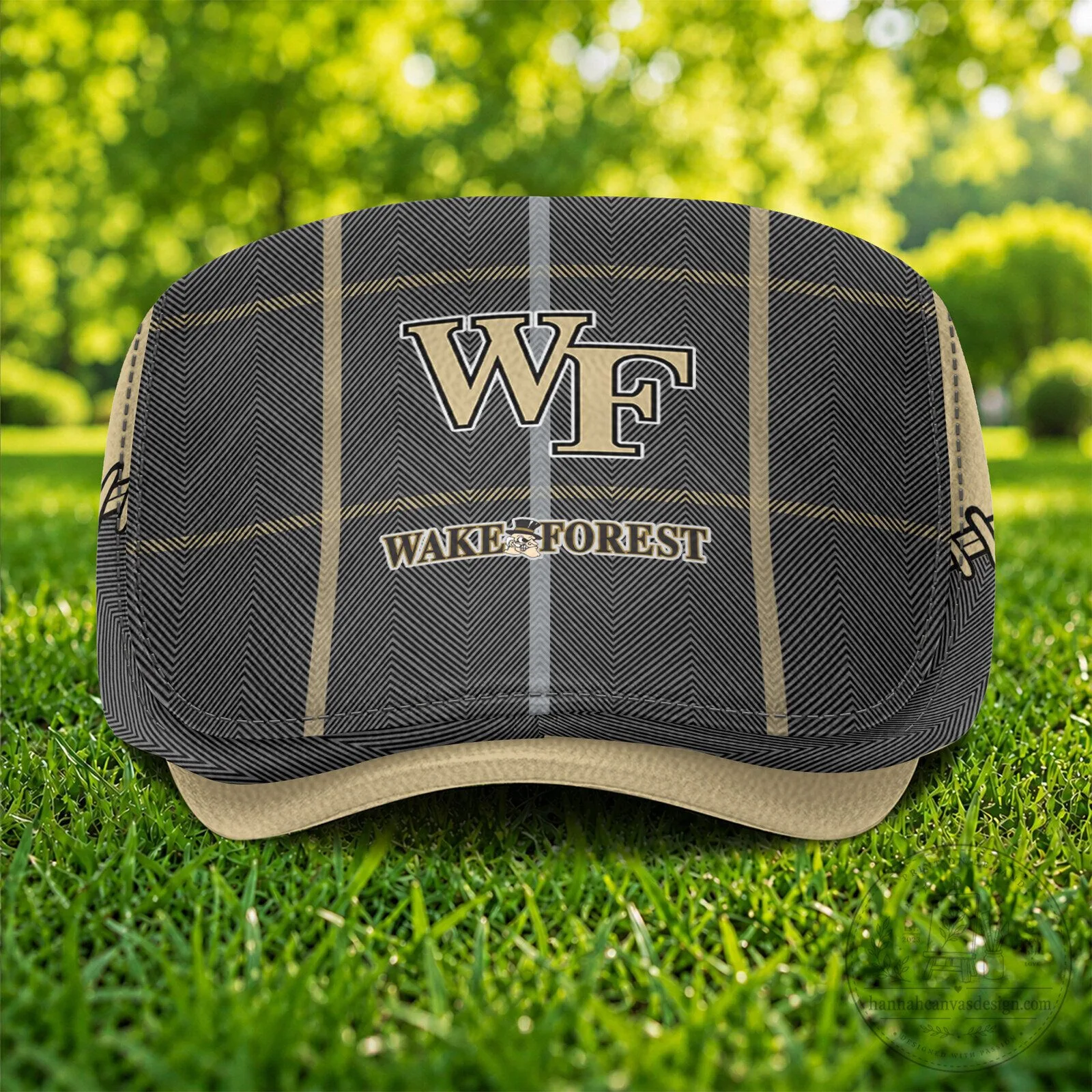 Wake Forest Demon Deacons NCAA Golf Flat Cap, Plaid Ivy League Cap Hat 6 Wake Forest Demon Deacons NCAA Golf Flat Cap, Plaid Ivy League Cap Hat